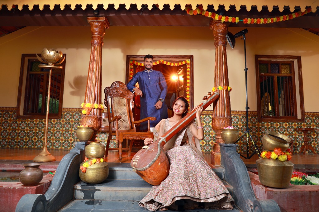 Traditional Heritage Porch Veena Shoot