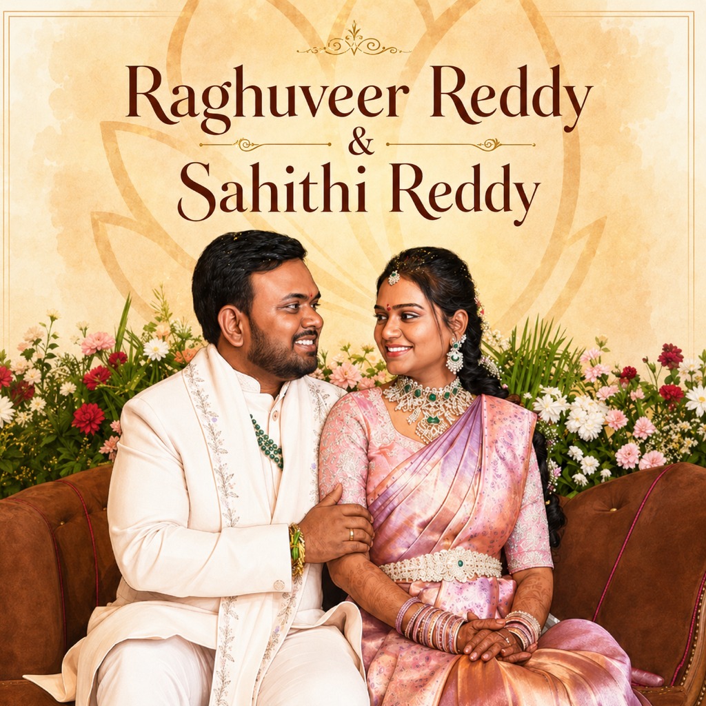 Raghuveer Reddy weds Sahithi Reddy Website Invitation Thumbnail